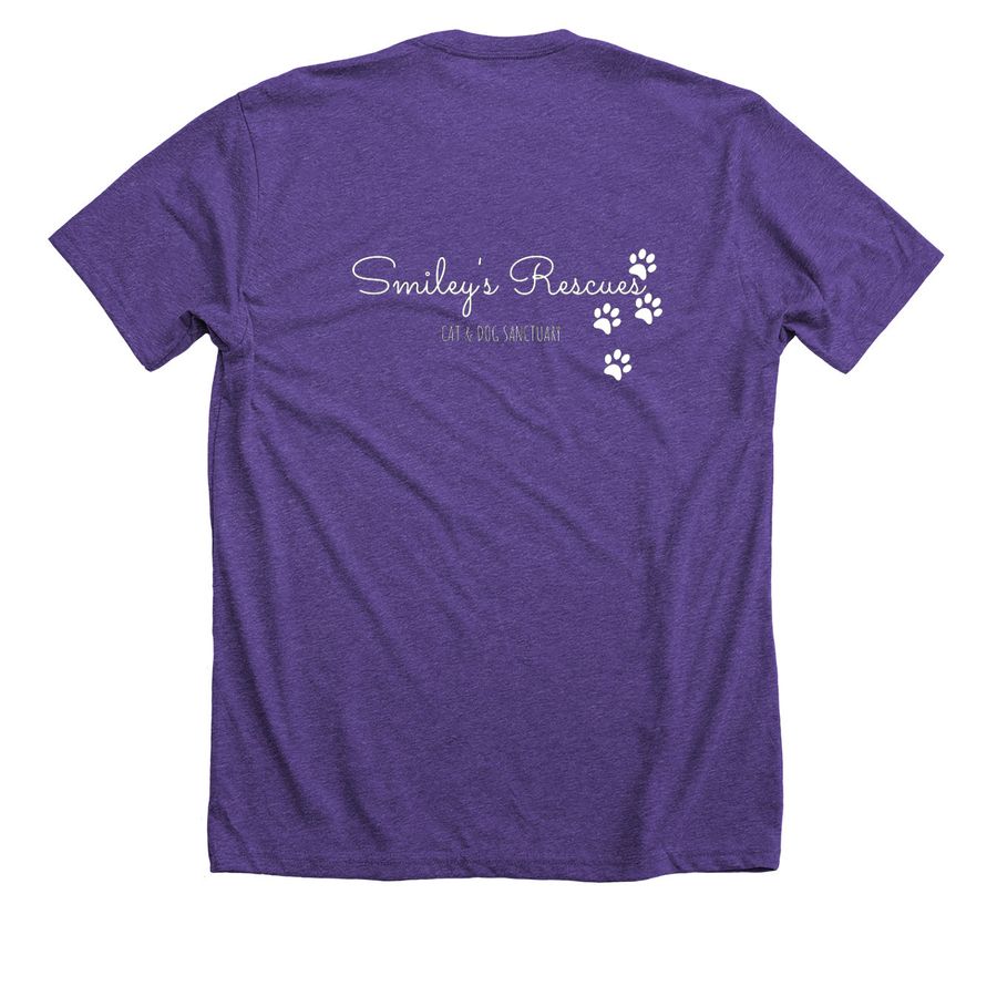Pitbulls are not the problem, PEOPLE ARE.&nbsp;, a Heather Team Purple Premium Unisex Tee (back-view)
