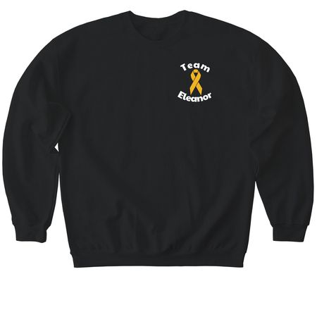 Team Eleanor - Adult and Child, a Black Softstyle Crewneck Sweatshirt