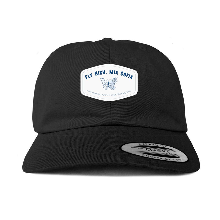 Fly High, Mia Sofia&nbsp;| Hats, a Black Printed Classic Baseball Cap