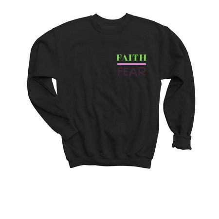 Faith Over Fear Jacket, a Black Youth Crewneck Sweatshirt