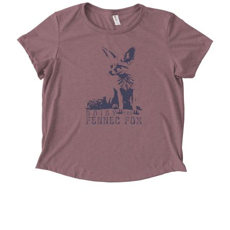 Daisy the Fennec Fox, a Vintage Rose Allmade Eco Triblend Women?s Scoop Neck Tee
