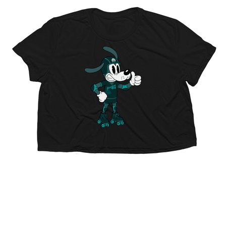 Derby for the Dogs Fundraiser, a Black Women?s Flowy Cropped Tee