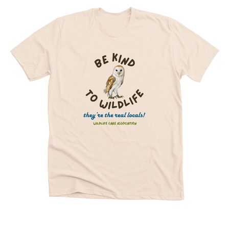 Be Kind to Barn Owls!, a Heather Soft Cream Premium Unisex Tee