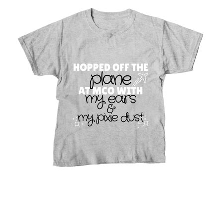 Hopped off the Plane, a Sport Grey Youth Unisex Tee