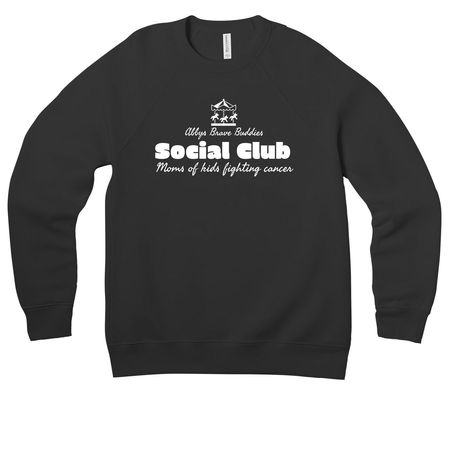 Social club, a Black Premium Raglan Crewneck Sweatshirt