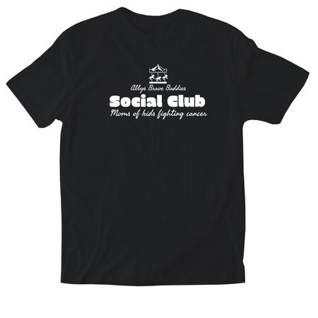 Social club, a Black Softstyle Cotton Tee