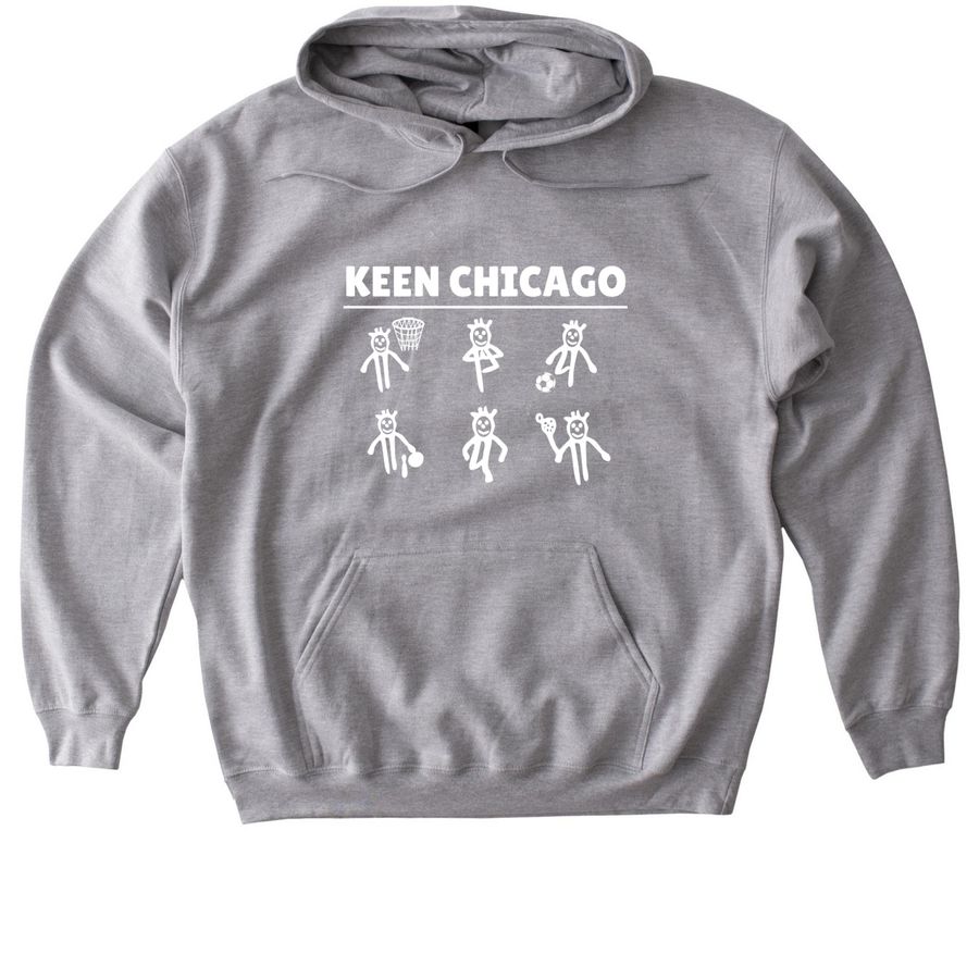 KEEN Chicago Ken in Action Hoodie, a Sport Grey Gildan Softstyle Pullover Hoodie