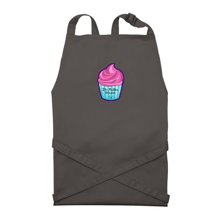 Nutless Wonder Apron, a Dark Grey Recycled Bib Apron