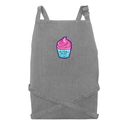 Nutless Wonder Apron, a Grey Denim Recycled Denim Bib Apron