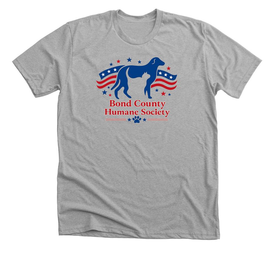Patriot Logo, a Athletic Heather Premium Unisex Tee