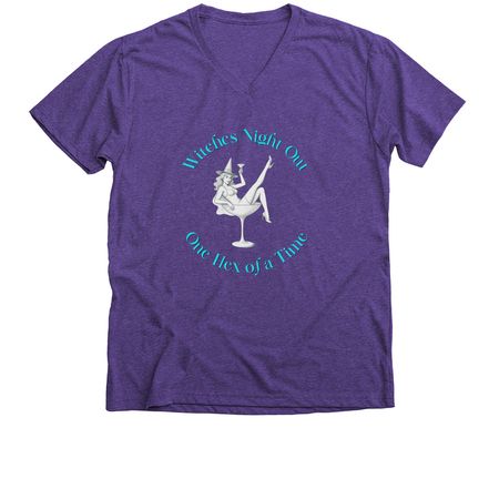 Witches Night Out, a Purple Rush Premium V-Neck Tee