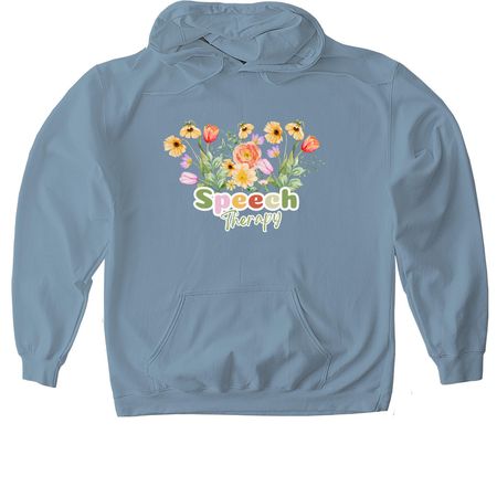The ST Month, a Stone Blue Gildan Softstyle Pullover Hoodie