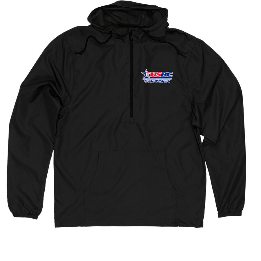 GPUSBC Jackets, a Black Quarter-Zip Windbreaker