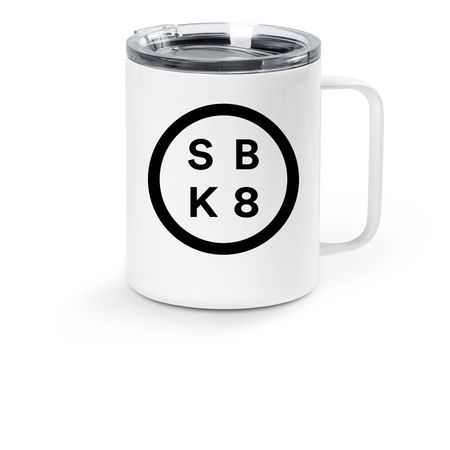 Salmon Bay Travel Mug, a White Stainless Steel Travel Mug