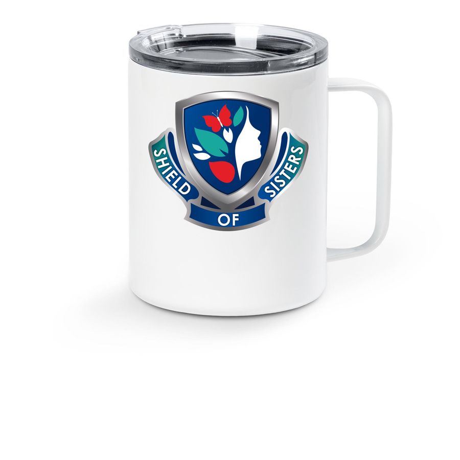 Shield of Sisters&nbsp;, a White Stainless Steel Travel Mug