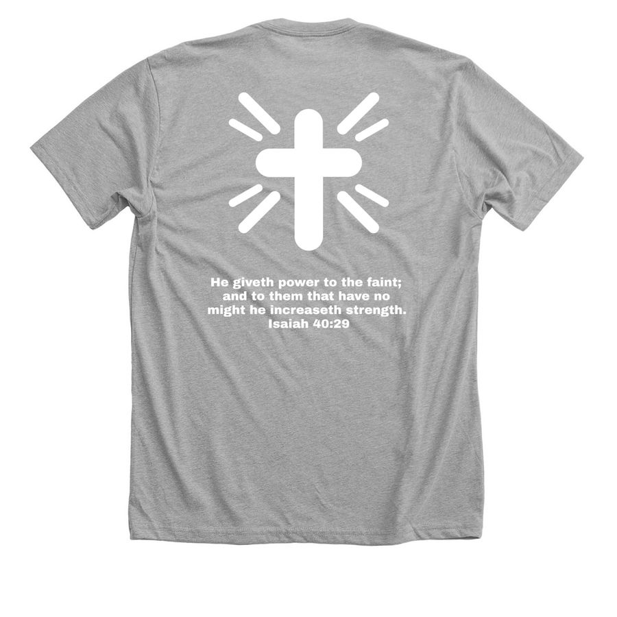 TeamTommy, a Athletic Heather Premium Unisex Tee (back-view)