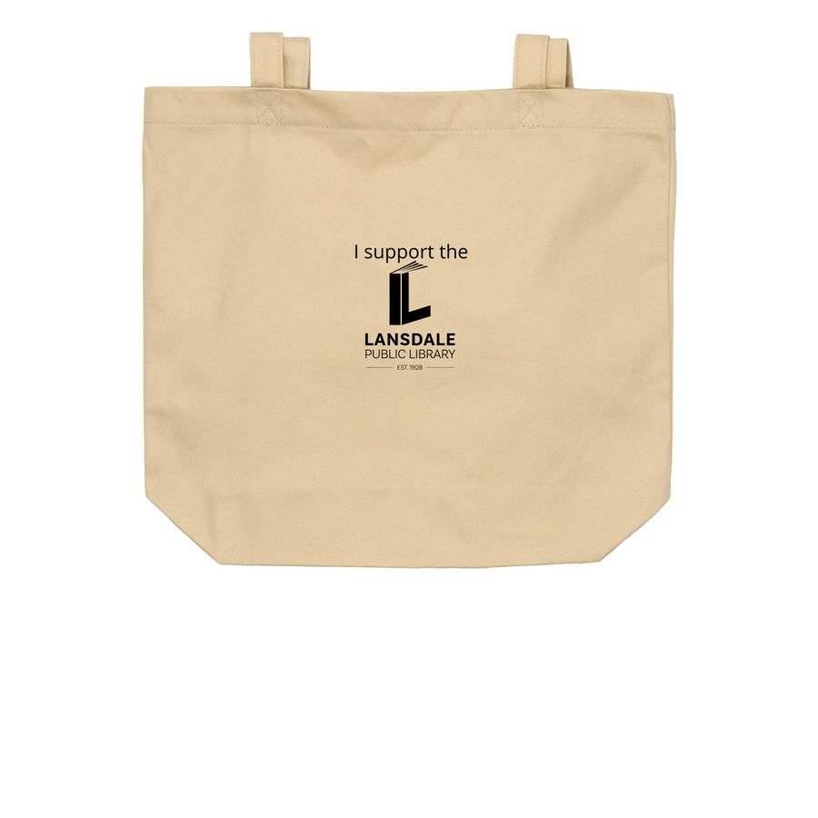 Lansdale Public Library Totes, a Oyster Organic Cotton Tote Bag
