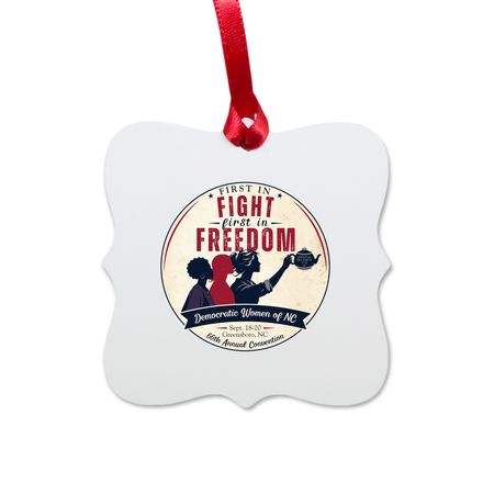 Convention Holiday Ornament, a White Aluminum Square Ornament