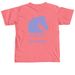 Help a Horse, a Watermelon Comfort Colors Unisex Tee (back-view)