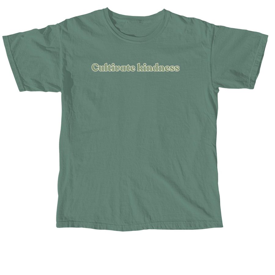 Cultivate kindness- front & back, a Light Green Comfort Colors Unisex Tee