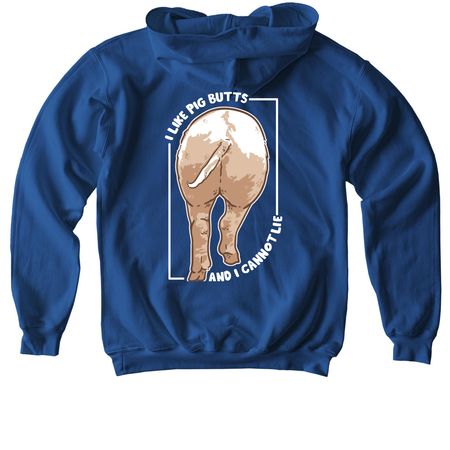 I like pig butts, a Royal Softstyle Youth Pullover Hoodie