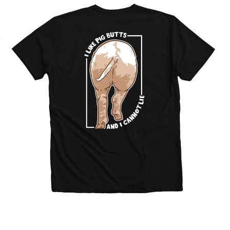 I like pig butts, a Solid Black Blend Premium V-Neck Tee