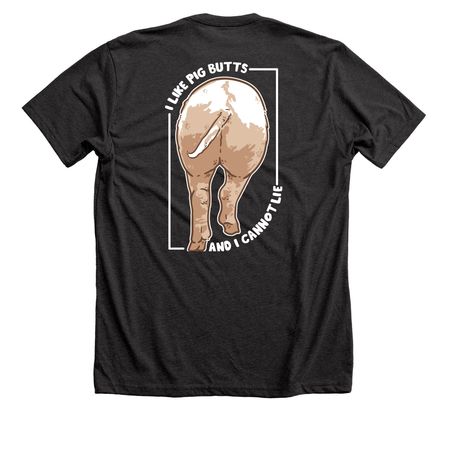 I like pig butts, a Dark Grey Heather Premium Unisex Tee