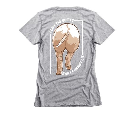 I like pig butts, a Dark Heather Grey Women's Slim Fit Tee