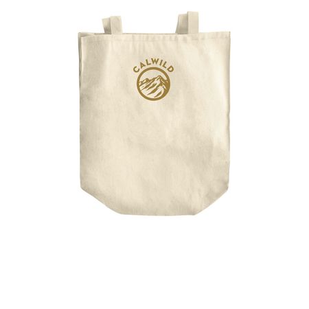 CalWild 50th Bear, a Natural Over-the-Shoulder Shopping Tote Bag (back-view)