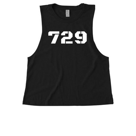 7 2 9 LOGO&nbsp;, a Deep Black Allmade Eco Triblend Women?s Muscle Tank