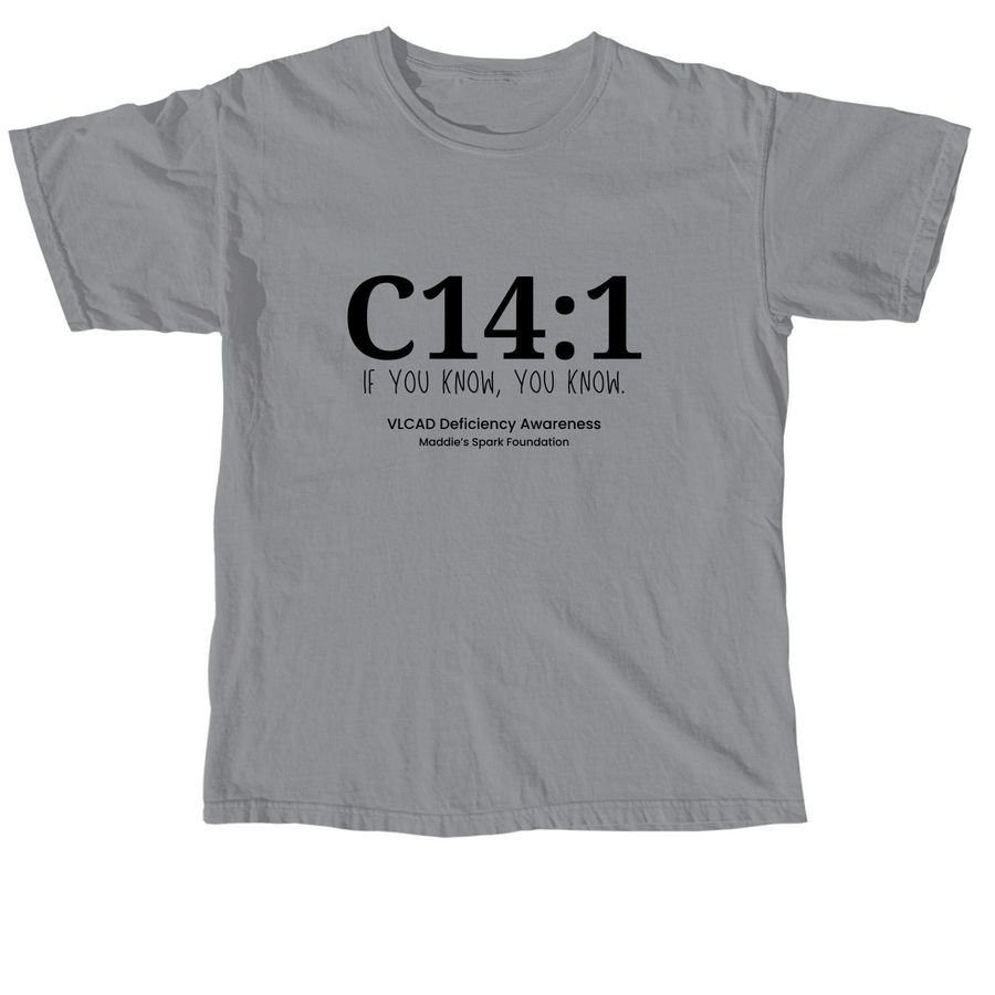 C14:1 | Maddie's Spark VLCAD Gear, a Granite Comfort Colors Unisex Tee