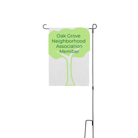 OGNA flag, a White 12" x 18" Yard Flag with Stake