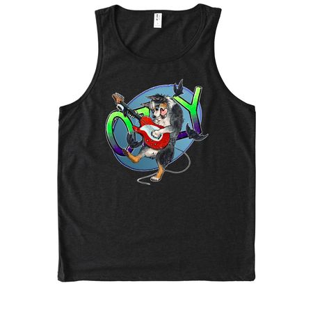 Ozzy Dock Tour 2026, a Deep Black Allmade Eco Triblend Tank (back-view)