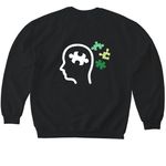 ACHS Mental Health Awareness Fundraiser, a Black Softstyle Crewneck Sweatshirt (back-view)