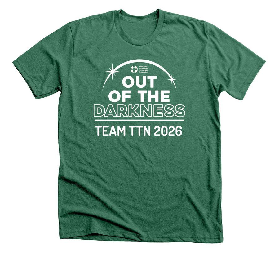 Team TTN: Walking Together. Moving with Hope., a Heather Grass Green Premium Unisex Tee