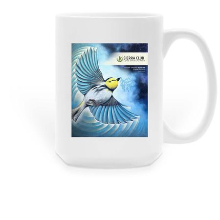 A Golden-Cheeked Future, a White Large Coffee Mug