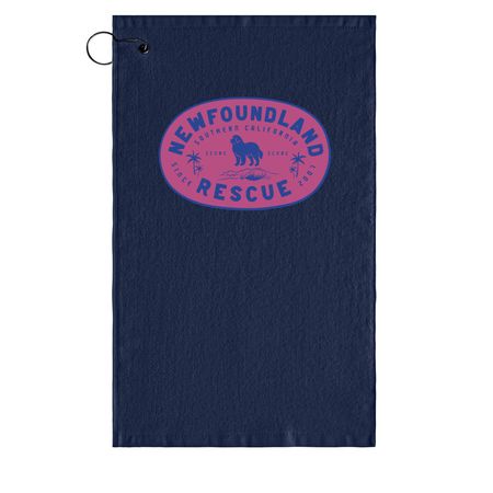 Newfie Drool Towel, a Navy Golf Towel