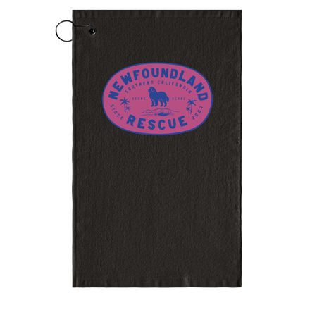 Newfie Drool Towel, a Black Golf Towel