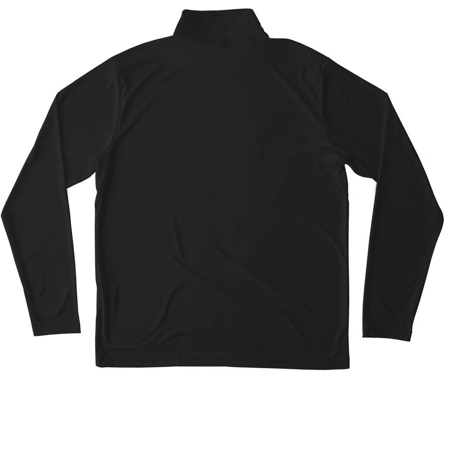 Mountaineer Montessori Active Wear M-Gear, a Black Unisex Performance Quarter Zip Pullover (back-view)