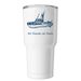 BT's ALS Crew Tumbler, a White Insulated Tumbler (back-view)