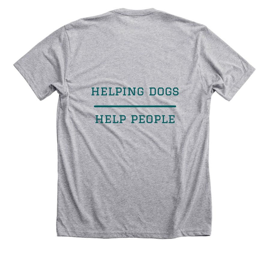 Purposeful Pup Crew, a Athletic Heather Premium Unisex Tee (back-view)