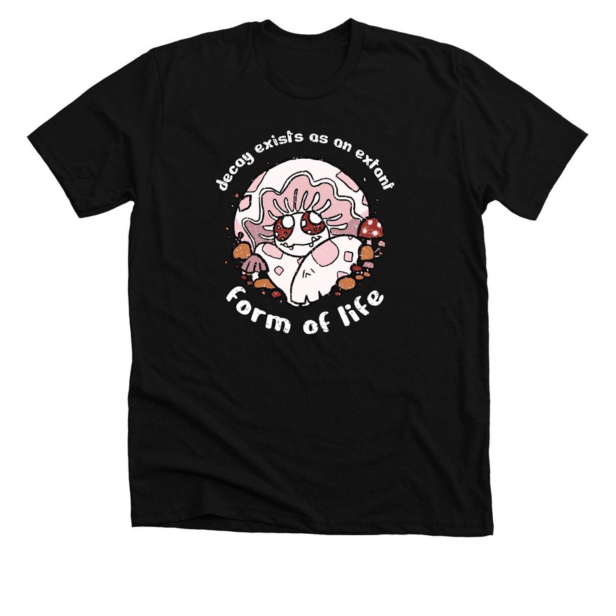 Capmon Decay-White, a Solid Black Blend Premium Unisex Tee