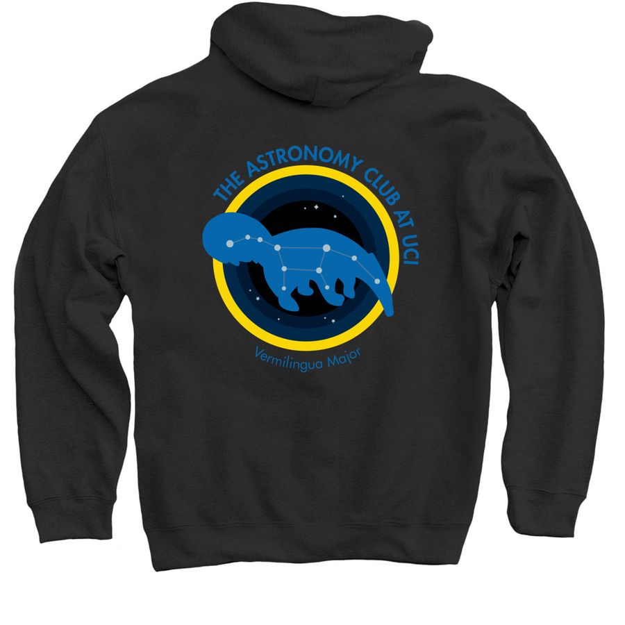 Vermilingua Major Hoodie, a Black Pullover Hoodie