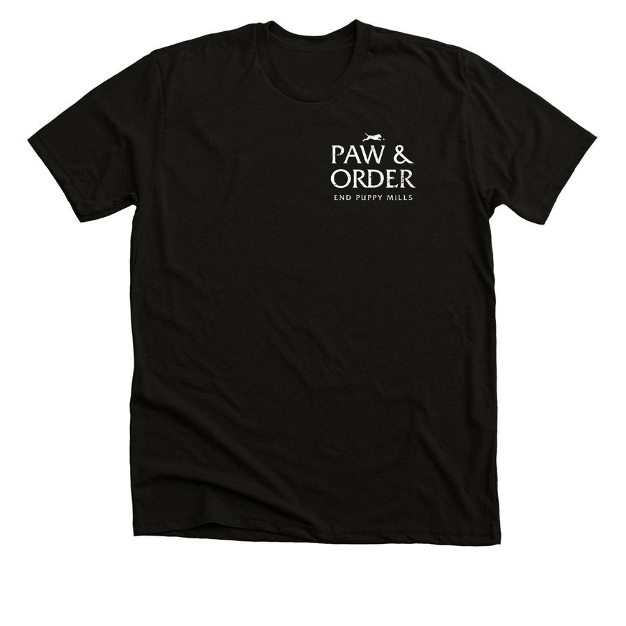 Paw and Order, a Black Heather Premium Unisex Tee