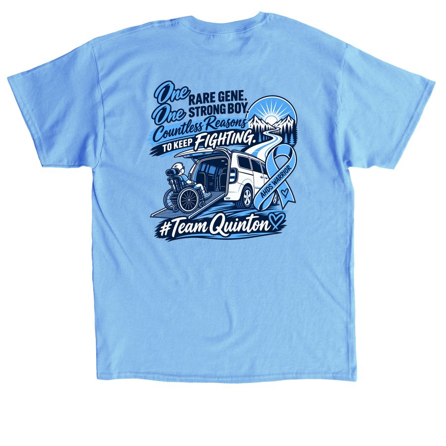 Quintons Merch, a Carolina Blue Classic Unisex Tee (back-view)