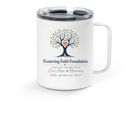 Matthew 17:20, a White Stainless Steel Travel Mug