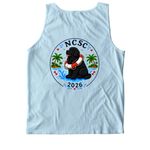 NCSC Water Test 2026, a Chambray Comfort Colors Tank Top (back-view)
