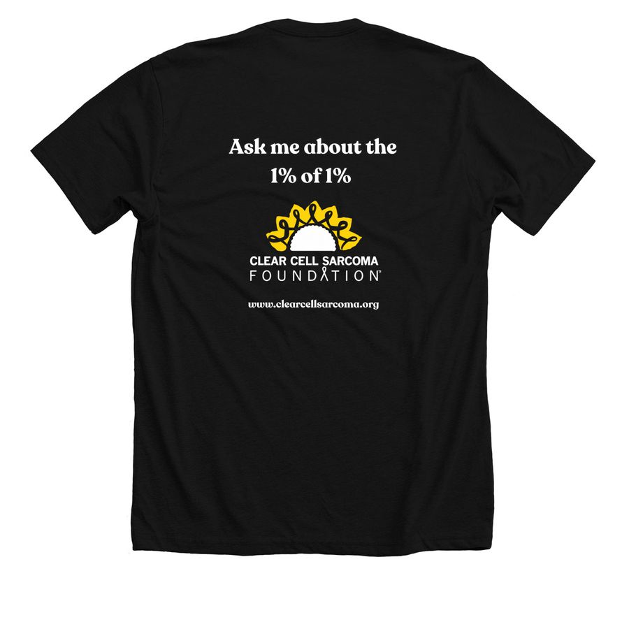 CCSF 1% of 1% Shirt, a Solid Black Blend Premium Unisex Tee (back-view)