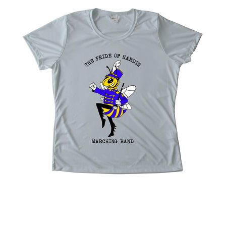 Marching Hornets - Black Text, a Silver Women's Performance Tee