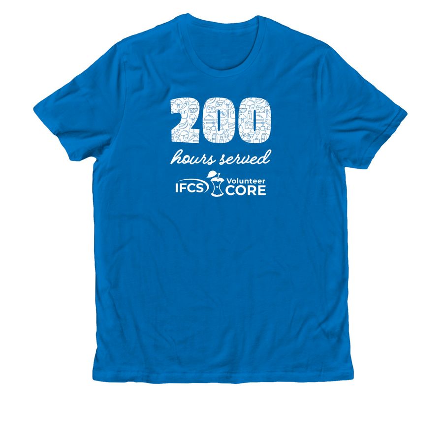 200 Hours - IFCS Volunteer Core, a Beacon Blue Allmade Organic Cotton Unisex Tee